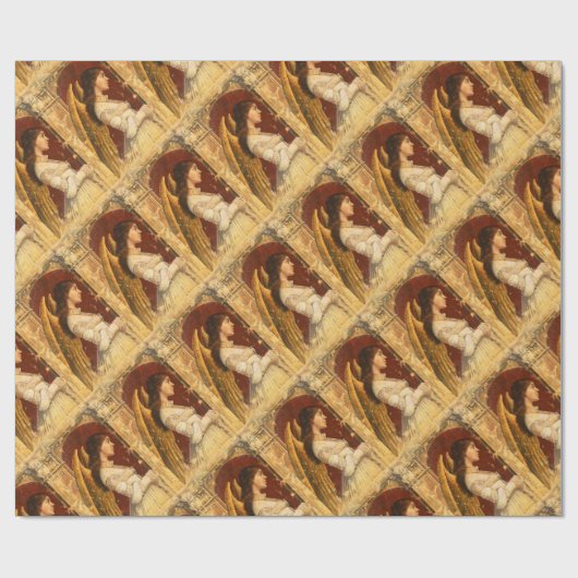 Kerstmis Fresco Angel Cadeaupapier (Vlak)