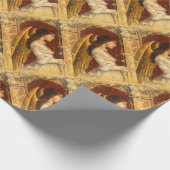 Kerstmis Fresco Angel Cadeaupapier (Hoek)