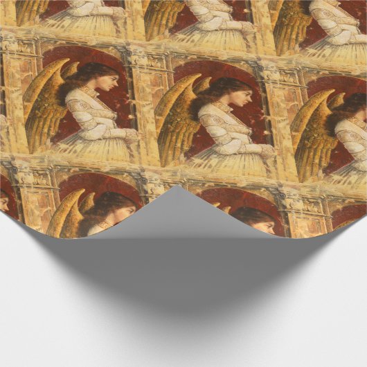 Kerstmis Fresco Angel Cadeaupapier (Hoek)