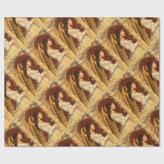 Kerstmis Fresco Angel Cadeaupapier (Vlak)