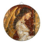 Kerstmis Fresco Angel Dartbord (Voorkant)