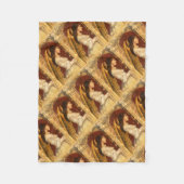 Kerstmis Fresco Angel Fleece Deken (Voorkant)