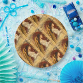 Kerstmis Fresco Angel Papieren Bordje (Feest)