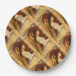 Kerstmis Fresco Angel Papieren Bordje