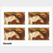 Kerstmis Fresco Angel Rechthoekige Sticker (Vel)