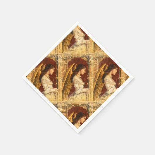 Kerstmis Fresco Angel Servetten (Hoek)