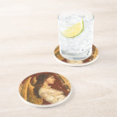 Kerstmis Fresco Angel Zandsteen Onderzetter (Zijkant)