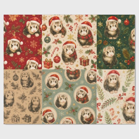 Kerstmis Fret Montague Inpakpapier (Vlak)
