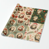 Kerstmis Fret Montague Inpakpapier (Uitgerold)