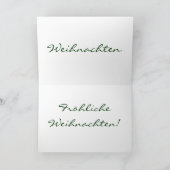 Kerstmis Fröhliche Weihnachten I Feestdagen Kaart (Binnen)