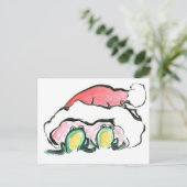 Kerstmis Frong Dup - sumi-E Feestdagenkaart (Staand voorkant)