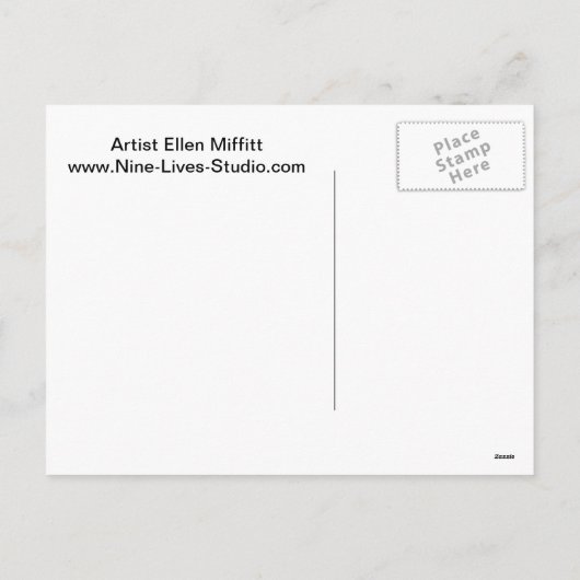 Kerstmis Frong Dup - sumi-E Feestdagenkaart (Achterkant)