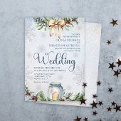 Kerstmis Frosty Snowly Winter bruiloft Kaart