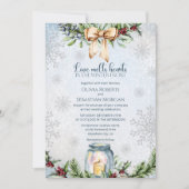 Kerstmis Frosty Snowly Winter bruiloft Kaart (Voorkant)