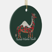 Kerstmis Fruitcake giraffe/kameel Keramisch Ornament (Rechts)