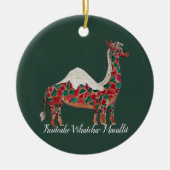 Kerstmis Fruitcake giraffe/kameel Keramisch Ornament (Voorkant)