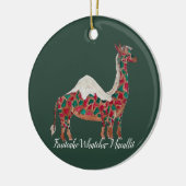 Kerstmis Fruitcake giraffe/kameel Keramisch Ornament (Links)