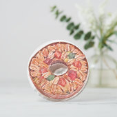 Kerstmis fruitcake waterverf schilderij kaart (Staand voorkant)