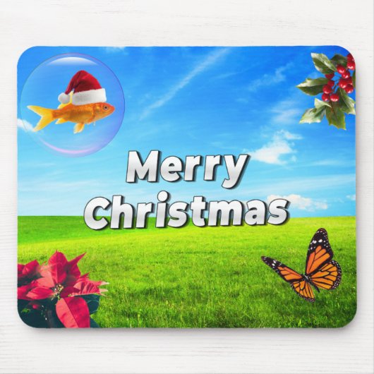 Kerstmis Frutiger Aero Muismat (Voorkant)