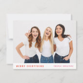 Kerstmis | Fun Stylish Team Photo Feestdagenkaart (Voorkant)