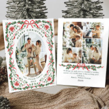 Kerstmis Funky Whimsical Rode Boog Krans 5 Foto
