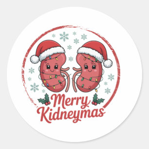 Kerstmis Funny Nier Vakantie voor Nephr Ronde Sticker