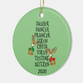 Kerstmis Funny Reindeer Names Covid 2020 Keramisch Ornament (Links)
