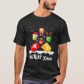 Kerstmis Funny Vitamin Snowman Pharmacy Tech Phar T-shirt (Voorkant)