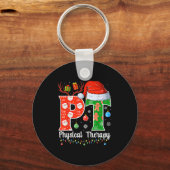 Kerstmis Fysiotherapie Kerst Pt Xmas Sleutelhanger (Voorkant)