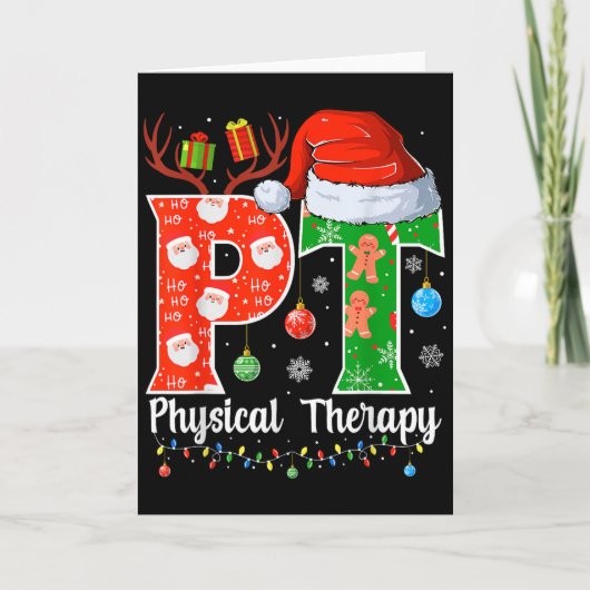 Kerstmis Fysiotherapie Kerstmis Pt Xmas Kaart (Voorkant)
