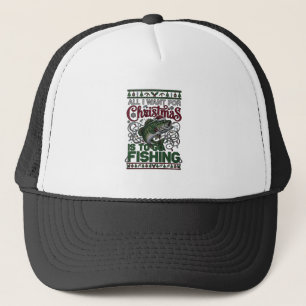 Kerstmis Ga Vissen Vis Santa Hoed Lichten Trucker Pet