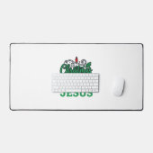 Kerstmis gaat helemaal over Jezus Design Bureaumat (Keyboard & Muis)