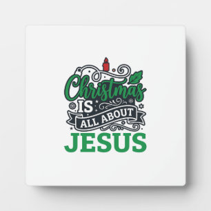 Kerstmis gaat helemaal over Jezus Design Fotoplaat