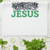Kerstmis gaat helemaal over Jezus Design Theedoek (Gevouwen)