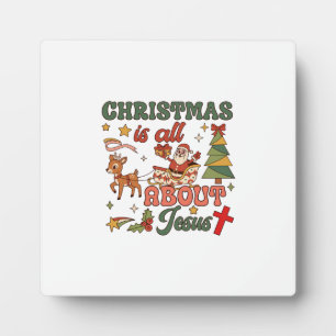 Kerstmis gaat helemaal over Jezus Kerstman slee re Fotoplaat