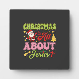 Kerstmis gaat helemaal over Jezus Retro Fotoplaat