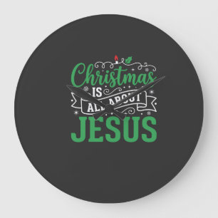Kerstmis gaat helemaal over Jezus typografie Grote Klok
