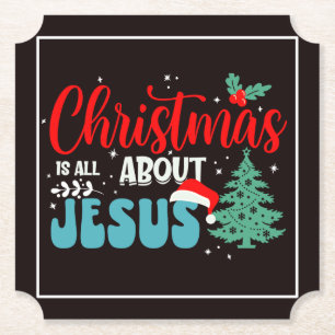 Kerstmis gaat over Jezus-43687 Kartonnen Onderzetters