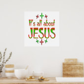 Kerstmis gaat over Jezus Poster (Keuken)