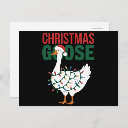 Kerstmis Gans Verlichting Schattige Feestdagen  (Voorkant / Achterkant)