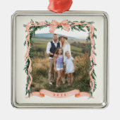KERSTMIS GARLAND Foto Metalen Ornament (Voorkant)