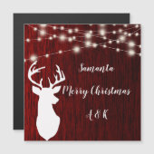 Kerstmis, garland, hertenkop, gepersonaliseerd (Voorkant / Achterkant)