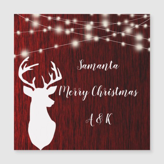 Kerstmis, garland, hertenkop, gepersonaliseerd (Voorkant)