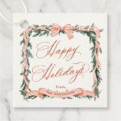 KERSTMIS GARLAND Vakantie Lijst Gift Label (Voorkant)