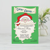 Kerstmis Geachte Santa Wish List Noite Holiday Kaart (Staand voorkant)