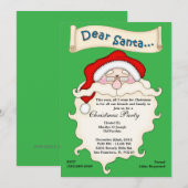 Kerstmis Geachte Santa Wish List Noite Holiday Kaart (Voorkant / Achterkant)