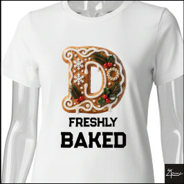 Kerstmis Gebakskoek Initiaal Letter D Tri-Blend Shirt