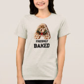 Kerstmis Gebakskoek Initiële Letter A Tri-Blend Shirt (Voorkant)