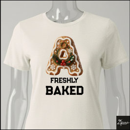 Kerstmis Gebakskoek Initiële Letter A Tri-Blend Shirt