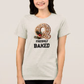 Kerstmis Gebakskoek Initiële Letter Q Tri-Blend Shirt (Voorkant)